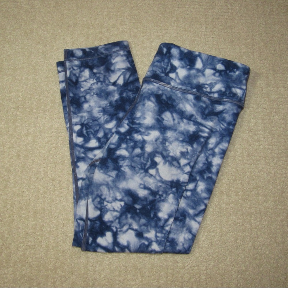 Athleta Blue Tie-Dye Leggings